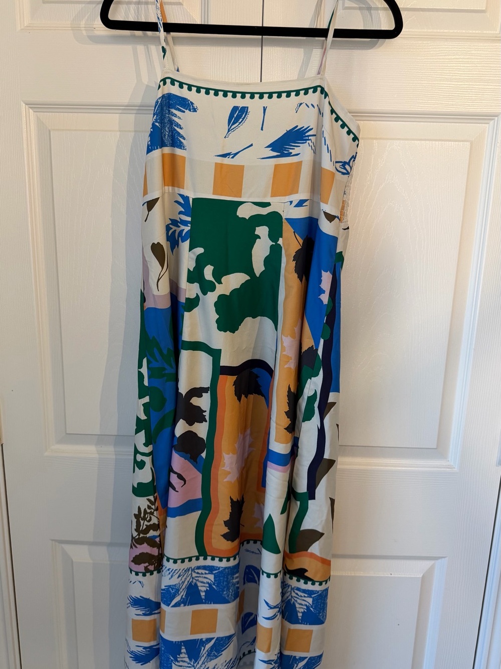 Multicolor Spaghetti-Strap Maxi Dress
